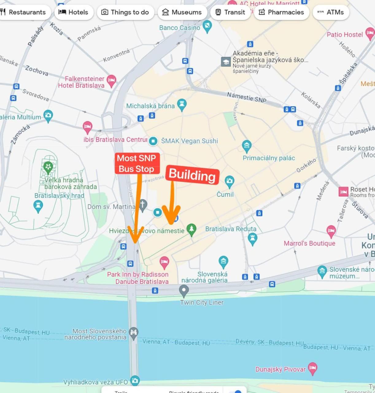 Extralarge Queen Room In The Heart Of Bratislava With Terrace ภายนอก รูปภาพ